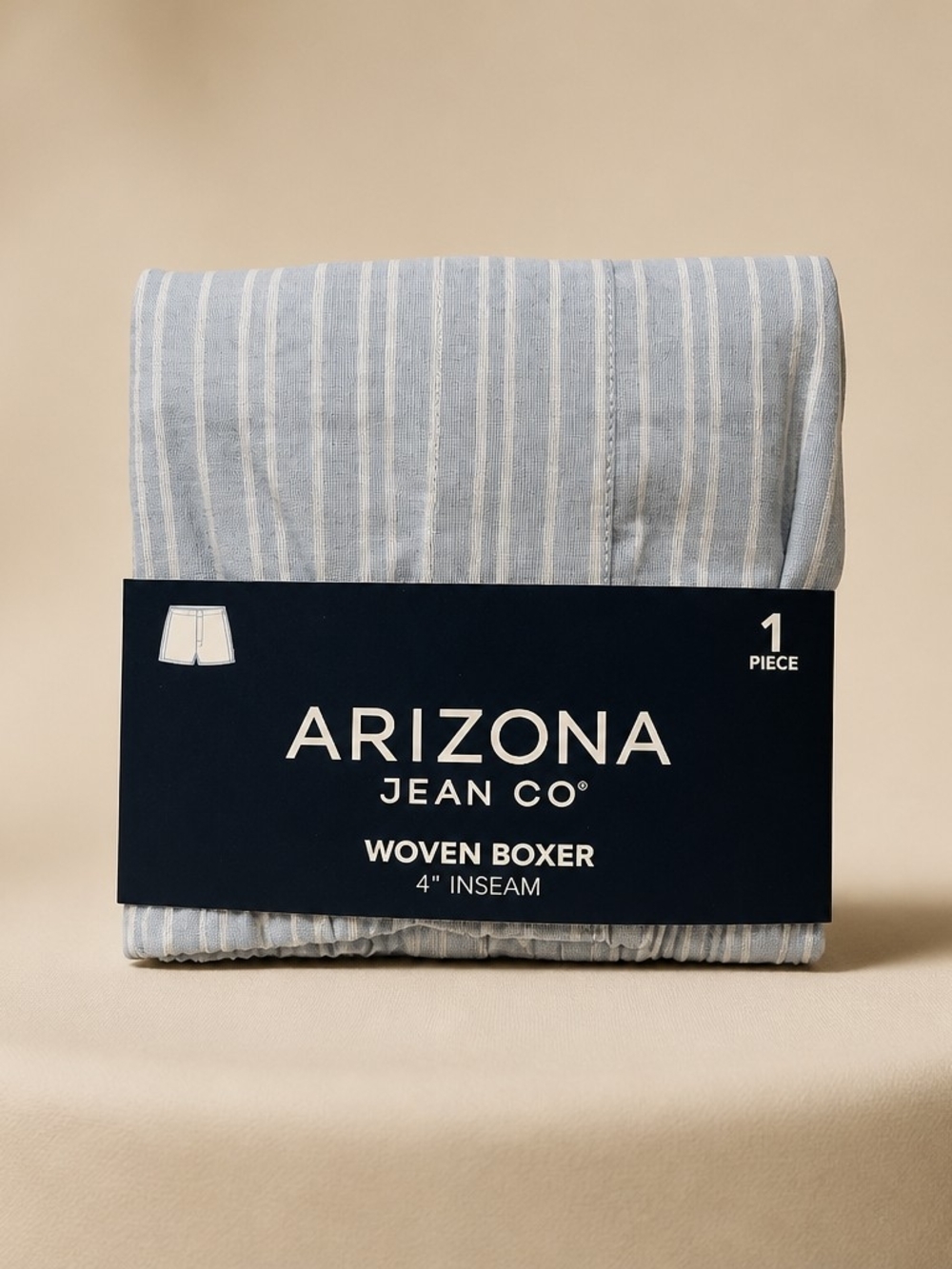 Arizona Men’s Light Blue Striped Woven Boxer